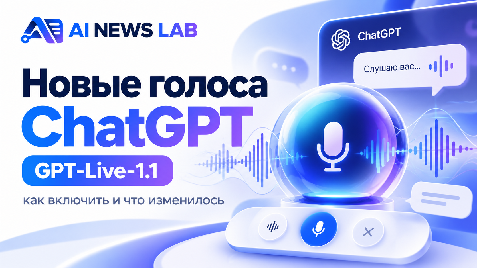 OpenAI выпустила GPT-Live-1.1 и новые голоса ChatGPT — обновление голосового режима 15 октября 2026 года.