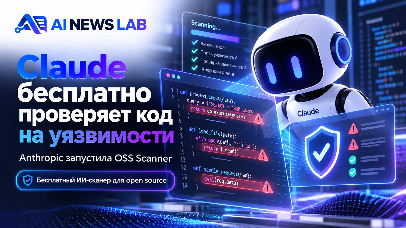 ИИ Claude анализирует исходный код и выявляет уязвимости безопасности — бесплатный сервис Anthropic OSS Scanner.