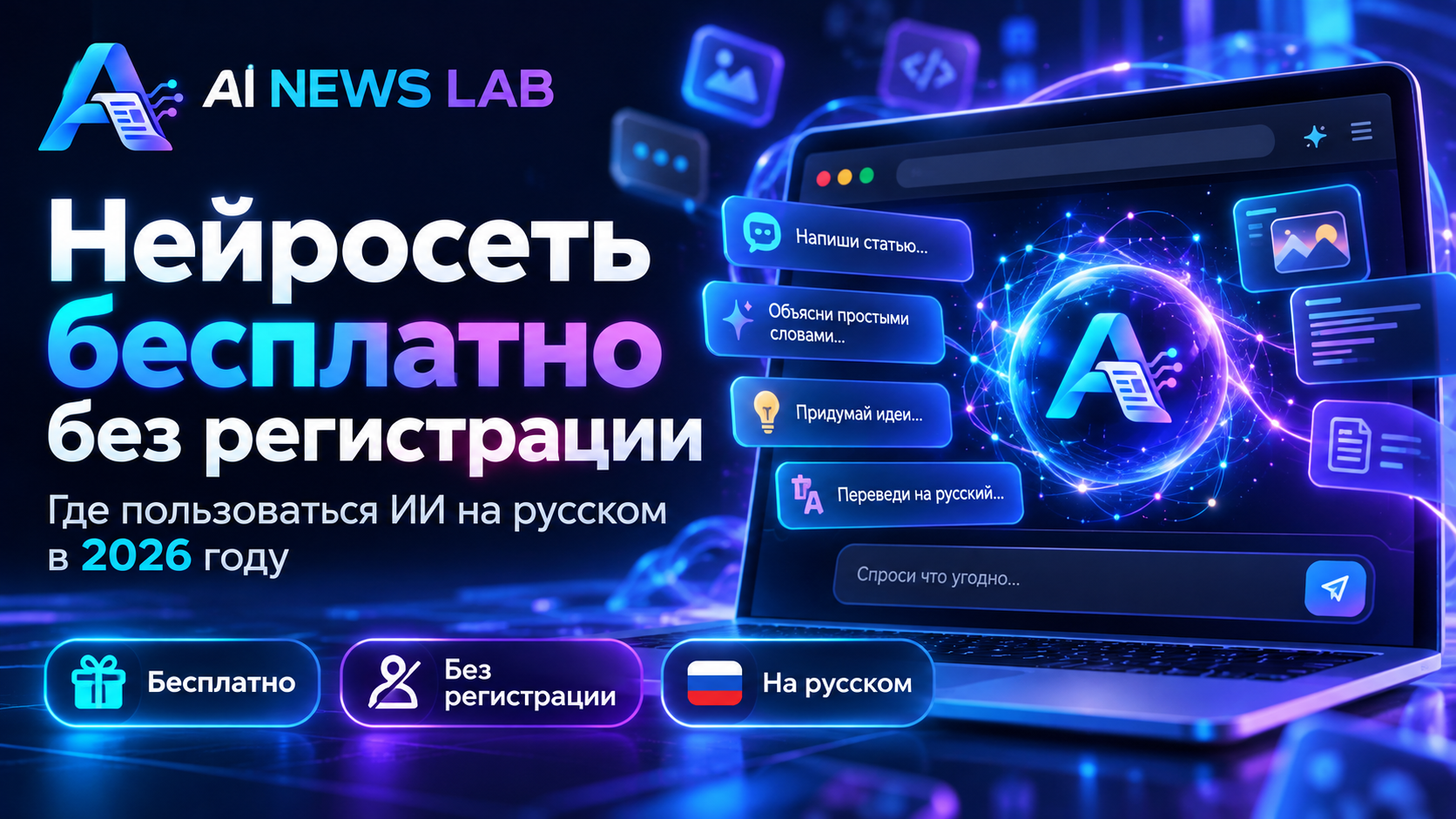 Нейросеть бесплатно без регистрации — онлайн AI-чат на русском языке