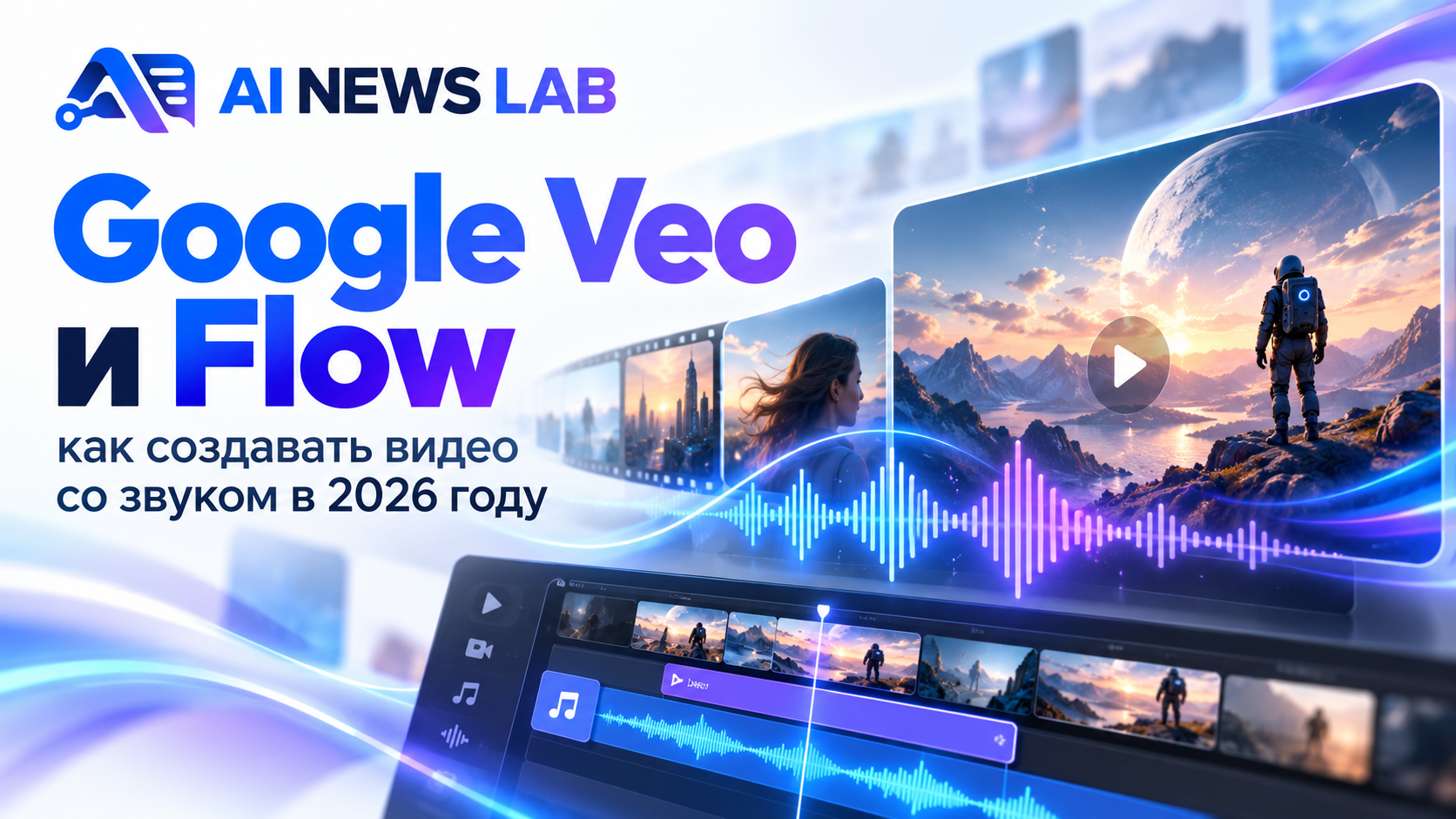 Google Veo 3.1 и Flow — нейросеть Google для создания видео со звуком, озвучкой персонажей и кинематографическими эффектами