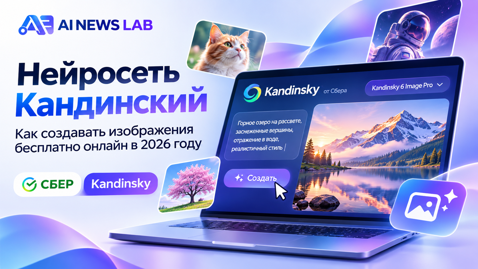 Нейросеть Кандинский от Сбера — генерация изображений по тексту на русском языке с помощью Kandinsky в 2026 году