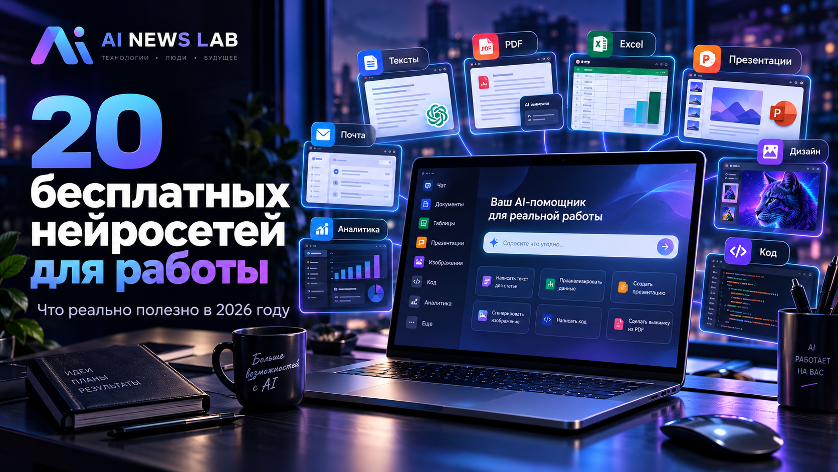 ТОП 20 бесплатных нейросетей для работы что реально полезно в 2026 году